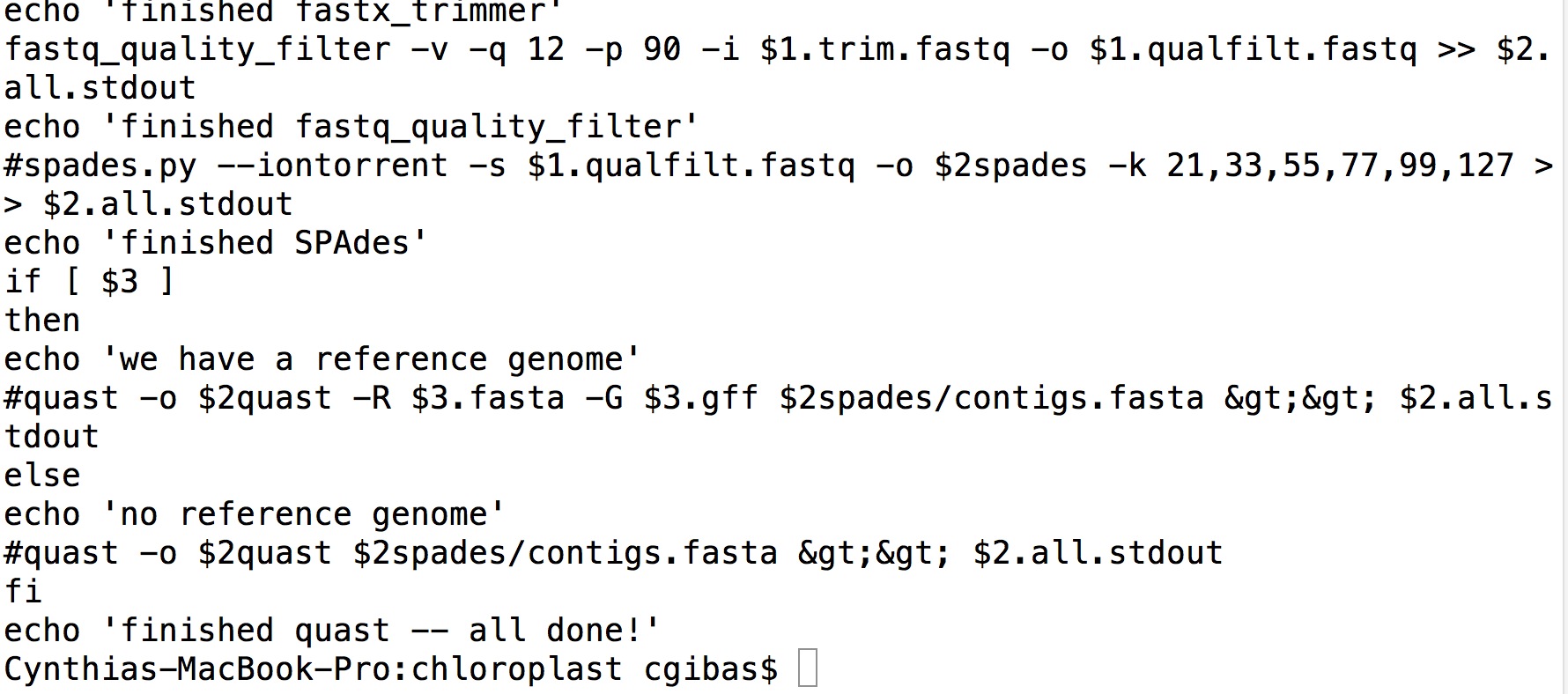 Regnjakke skrige tempo BINF 6215: Building a bash shell script – Genome Intelligence
